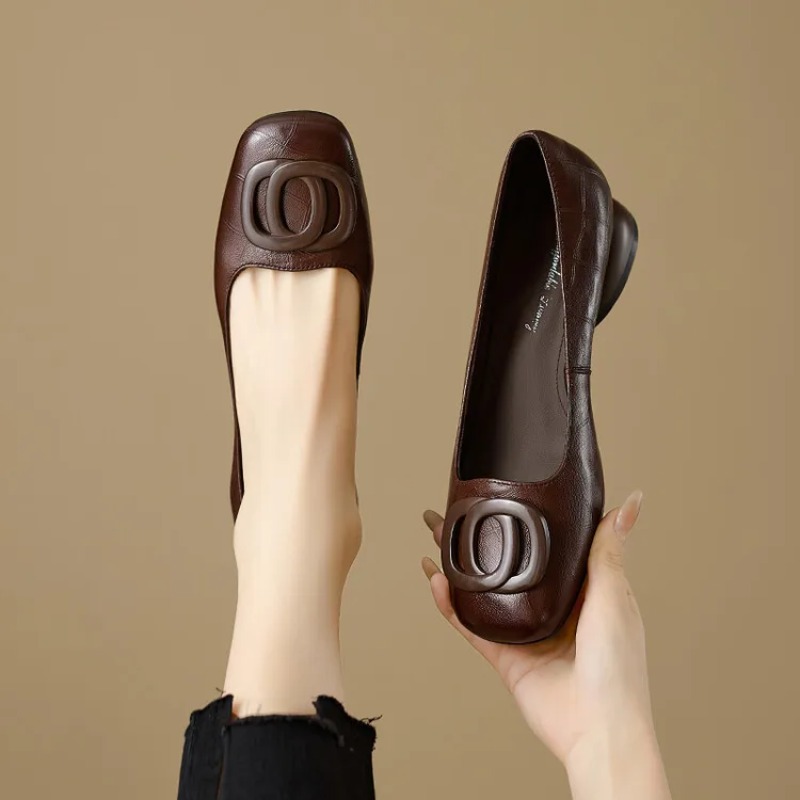 Womens Heels - Französischer Stil Damenschuhe Pumps Lederschuhe für