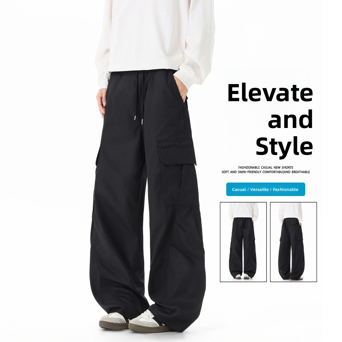 Tailored Trouser Wide - Trendige 3D-Sport-Sweatpants für Herren, Frühling/Herbst, neuer