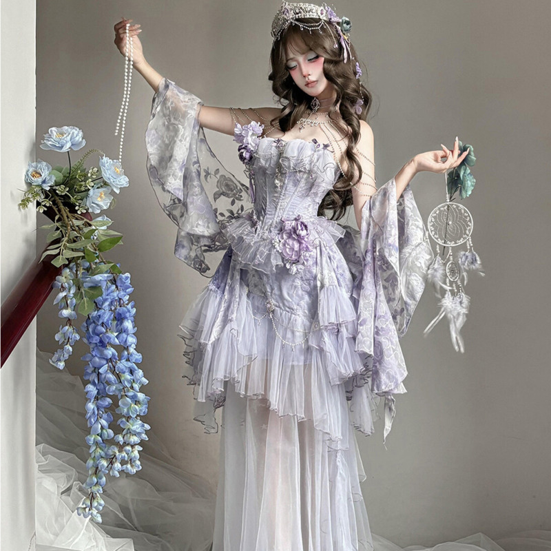 Formal Dress - Violet Poetry Fog Lolita-Kleid im Cla-Stil,