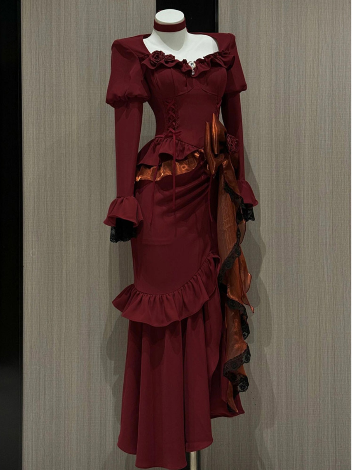 Frühling Rot Vintage Kleid Fra – Women'S Red Formal Wear Bewertung und Preis