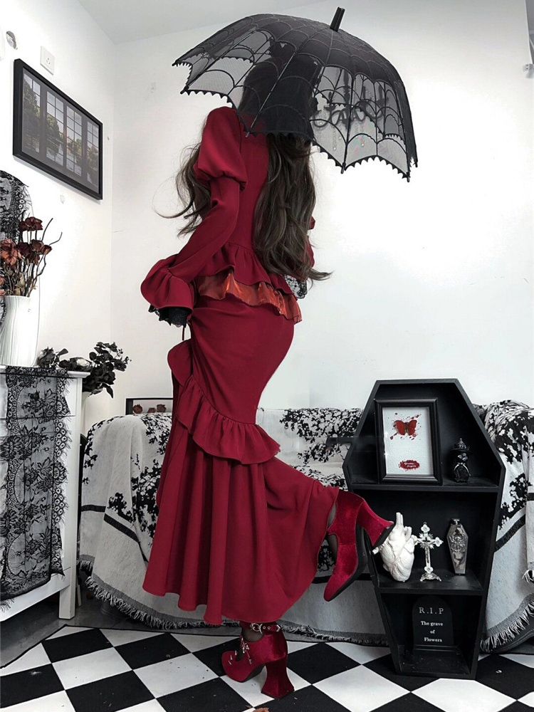 Frühling Rot Vintage Kleid Fra – Women'S Red Formal Wear Bewertung und Preis