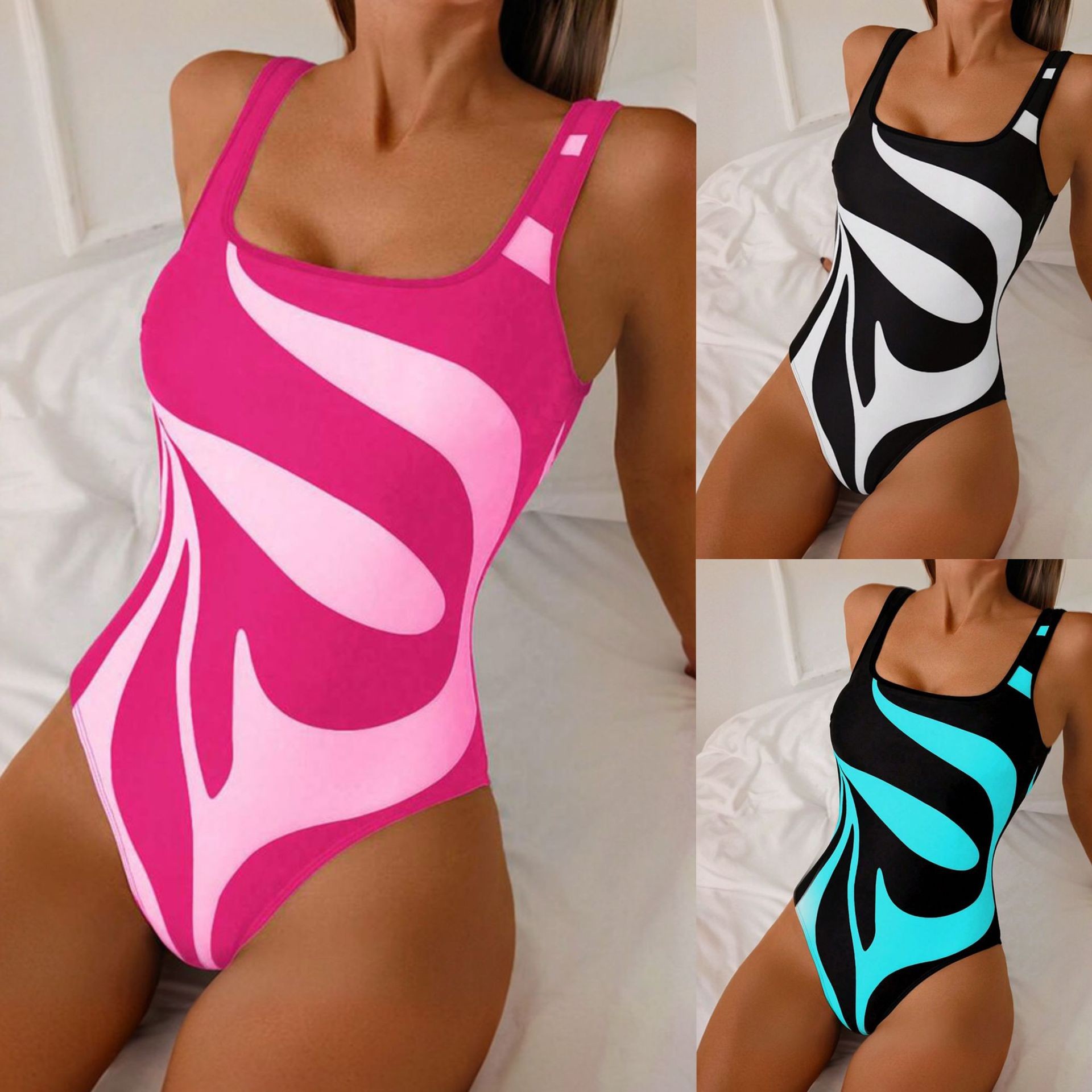 Damen-Tankini mit abstraktem A – Womens Suit Bewertung und Preis